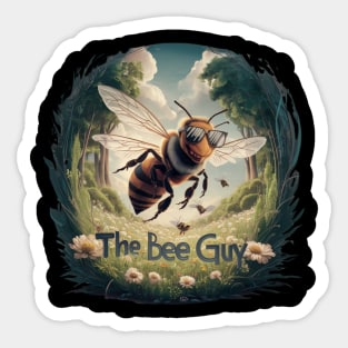 Funny Beekeeper Art For Men Dad Bee Hive Honey Beekeeping Sticker